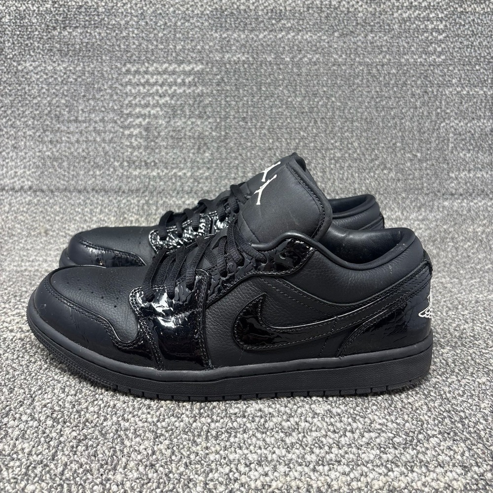 Air Jordan 1 Low SE Black Patent Elephant Shoes Mens 10 Womens 11.5 HJ7743-010
